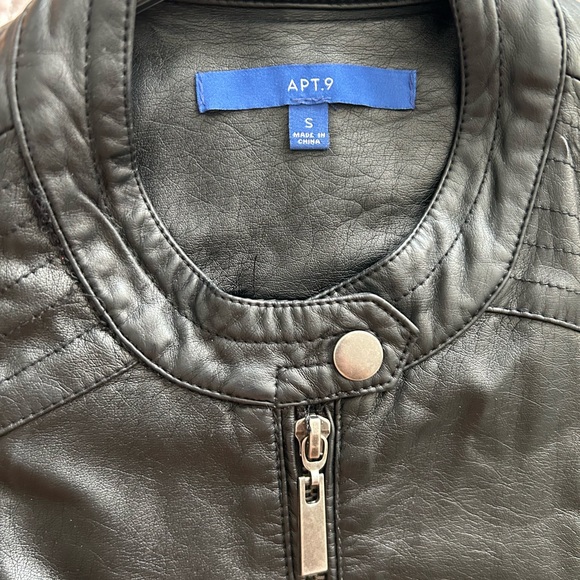 Faux Leather Bomber Jacket - Picture 2 of 3